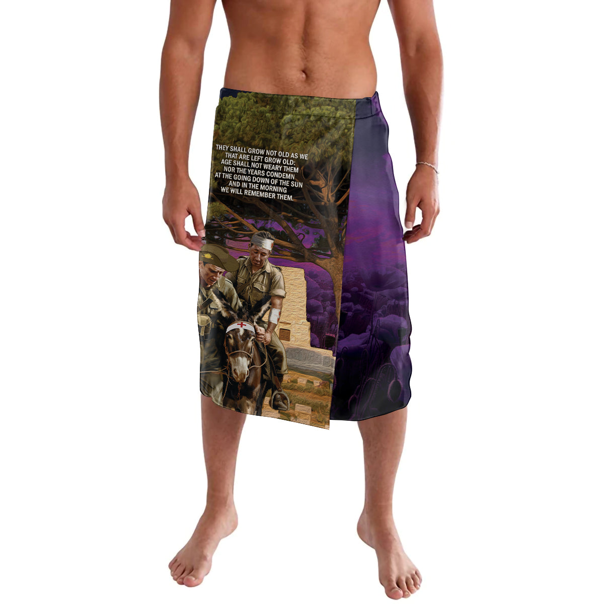 Australia ANZAC Day Lavalava Lonesome Pine Australian Army With Donkey