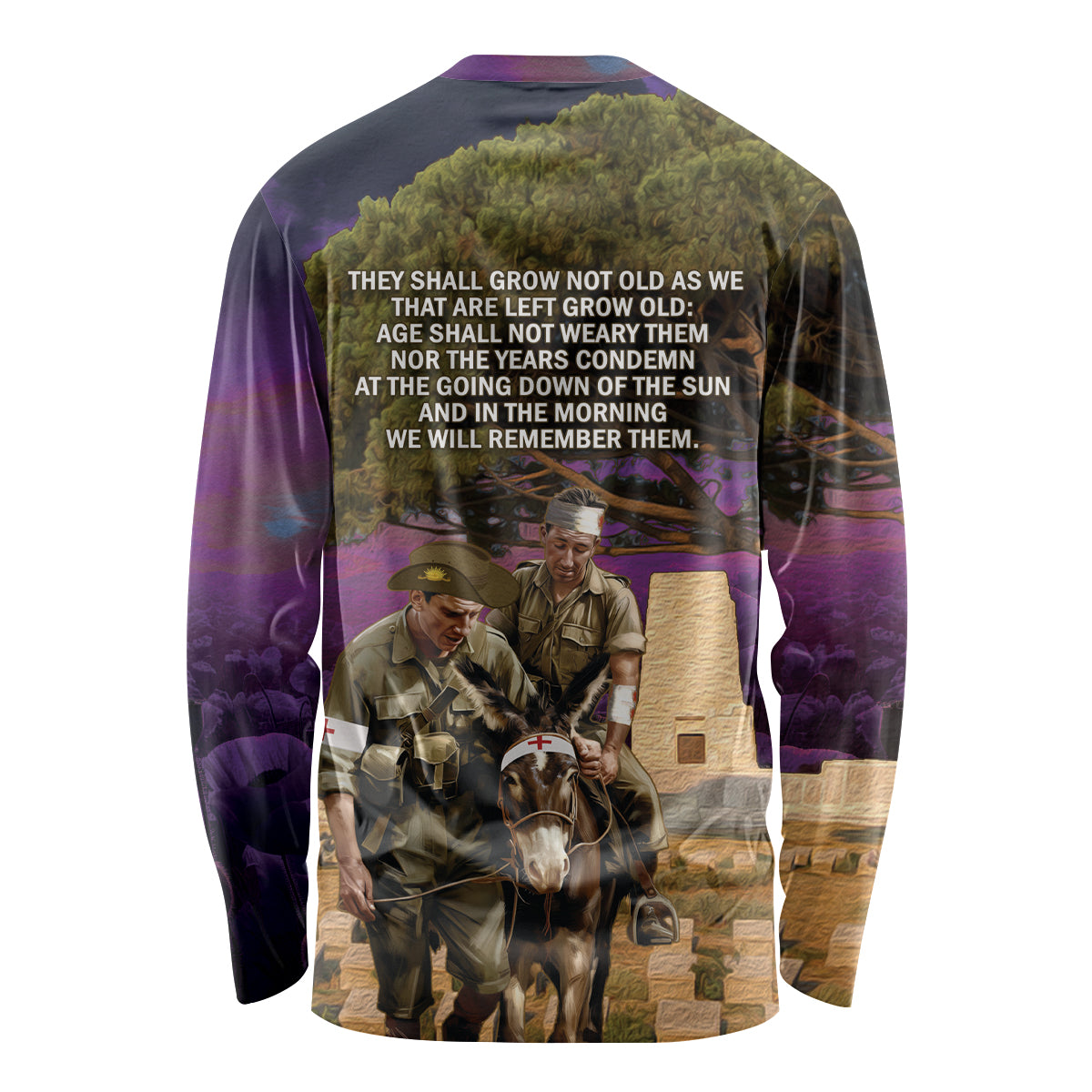 Australia ANZAC Day Long Sleeve Shirt Lonesome Pine Australian Army With Donkey - Vibe Hoodie Shop