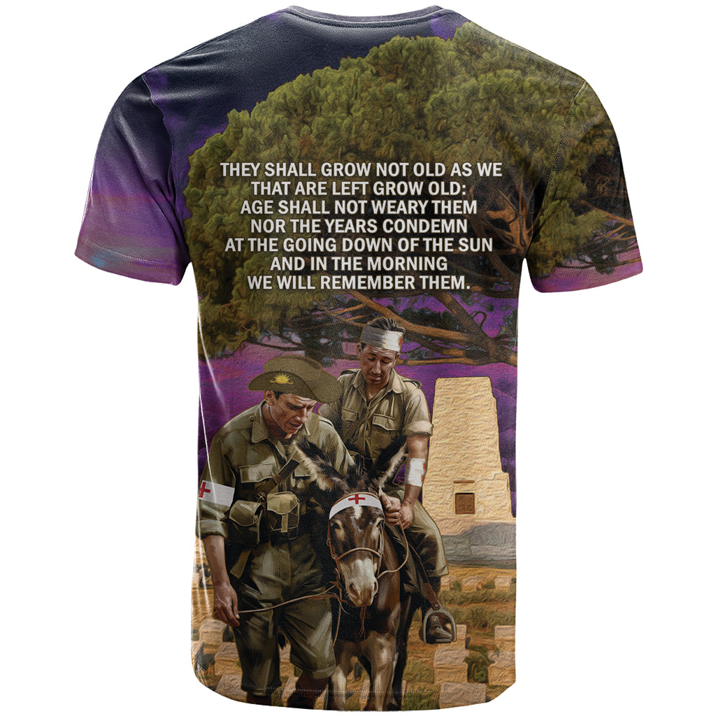 Australia ANZAC Day T Shirt Lonesome Pine Australian Army With Donkey - Vibe Hoodie Shop