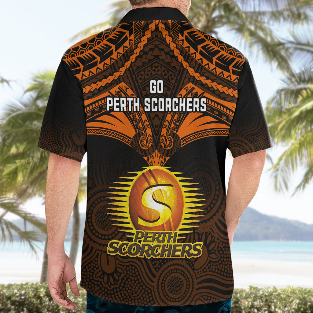 Perth Scorchers Cricket Hawaiian Shirt 2023 Unique Indigenous Art Mix Polynesian Pattern - Vibe Hoodie Shop