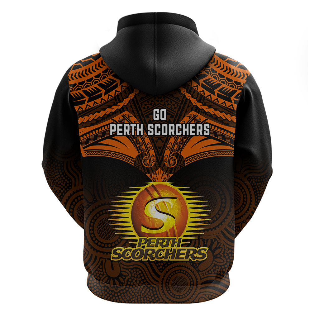 Perth Scorchers Cricket Hoodie 2023 Unique Indigenous Art Mix Polynesian Pattern - Vibe Hoodie Shop