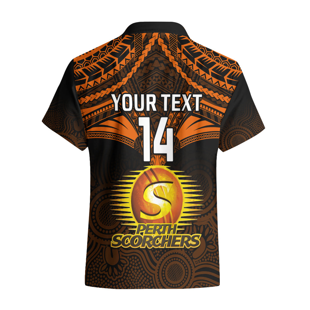 Custom Perth Scorchers Cricket Hawaiian Shirt 2023 Unique Indigenous Art Mix Polynesian Pattern - Vibe Hoodie Shop