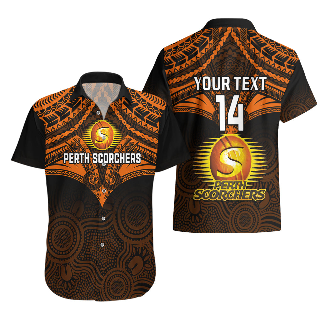 Custom Perth Scorchers Cricket Hawaiian Shirt 2023 Unique Indigenous Art Mix Polynesian Pattern - Vibe Hoodie Shop