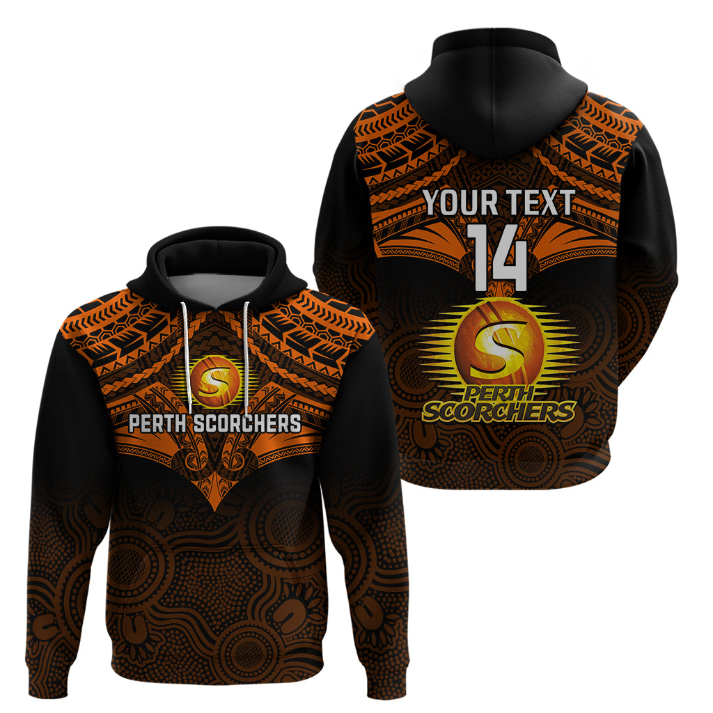 Custom Perth Scorchers Cricket Hoodie 2023 Unique Indigenous Art Mix Polynesian Pattern - Vibe Hoodie Shop