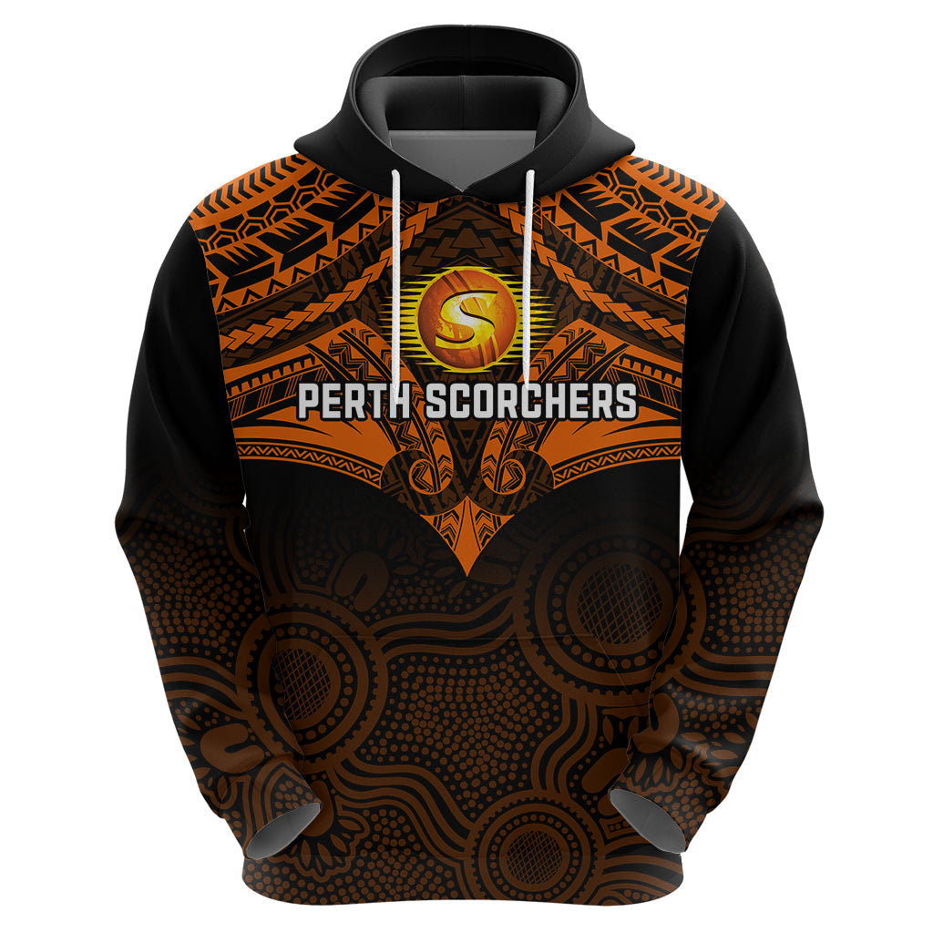 Custom Perth Scorchers Cricket Hoodie 2023 Unique Indigenous Art Mix Polynesian Pattern - Vibe Hoodie Shop