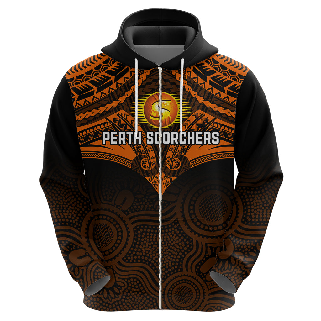 Custom Perth Scorchers Cricket Hoodie 2023 Unique Indigenous Art Mix Polynesian Pattern - Vibe Hoodie Shop