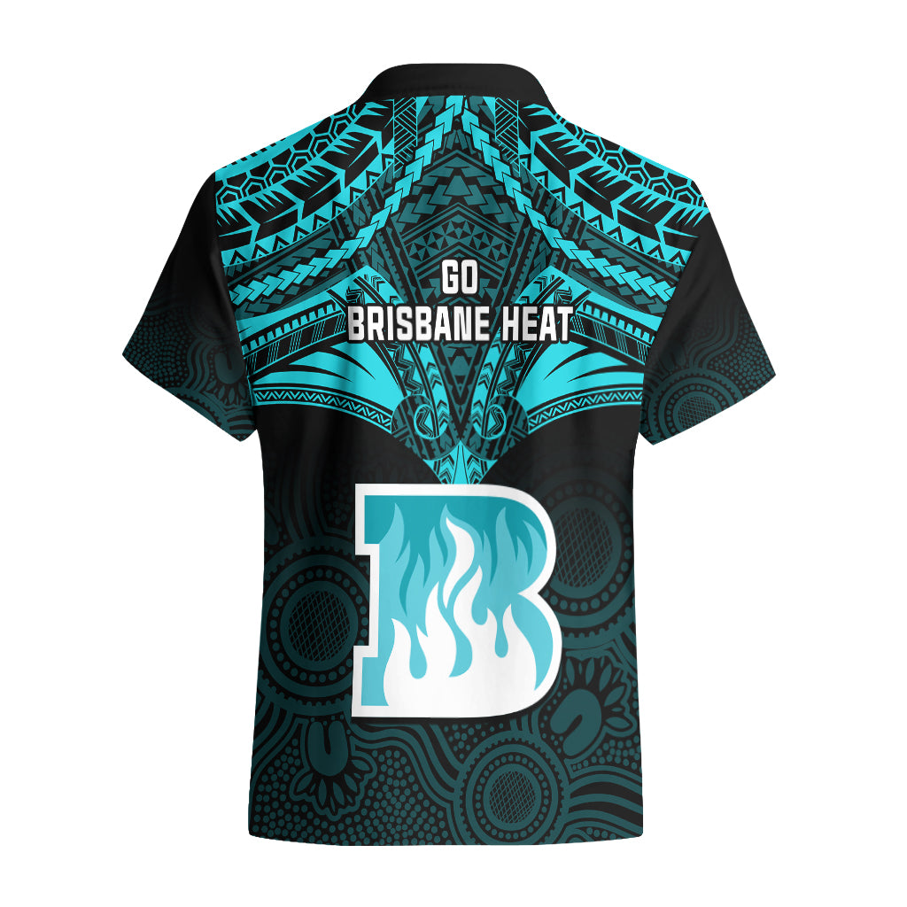 Brisbane Heat Cricket Hawaiian Shirt 2023 Unique Indigenous Art Mix Polynesian Pattern - Vibe Hoodie Shop