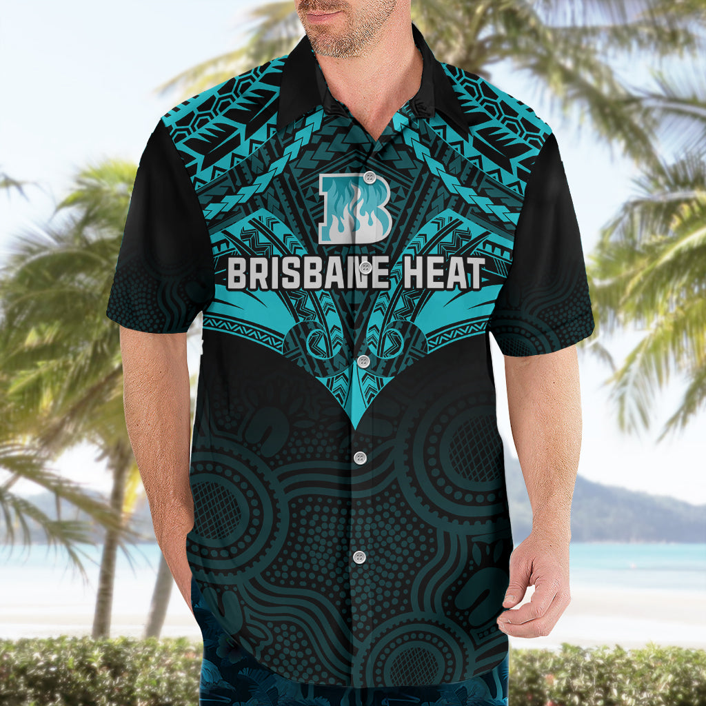 Brisbane Heat Cricket Hawaiian Shirt 2023 Unique Indigenous Art Mix Polynesian Pattern - Vibe Hoodie Shop
