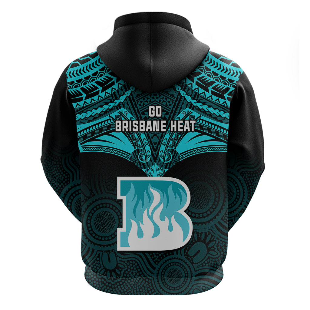 Brisbane Heat Cricket Hoodie 2023 Unique Indigenous Art Mix Polynesian Pattern - Vibe Hoodie Shop