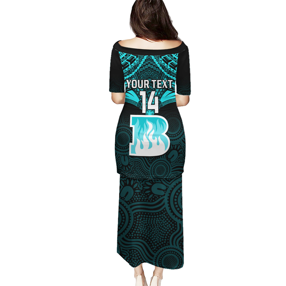 custom-brisbane-heat-cricket-family-matching-puletasi-dress-and-hawaiian-shirt-2023-unique-indigenous-art-mix-polynesian-pattern