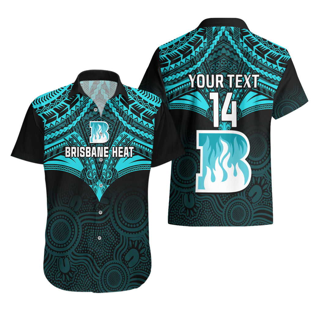 Custom Brisbane Heat Cricket Hawaiian Shirt 2023 Unique Indigenous Art Mix Polynesian Pattern - Vibe Hoodie Shop