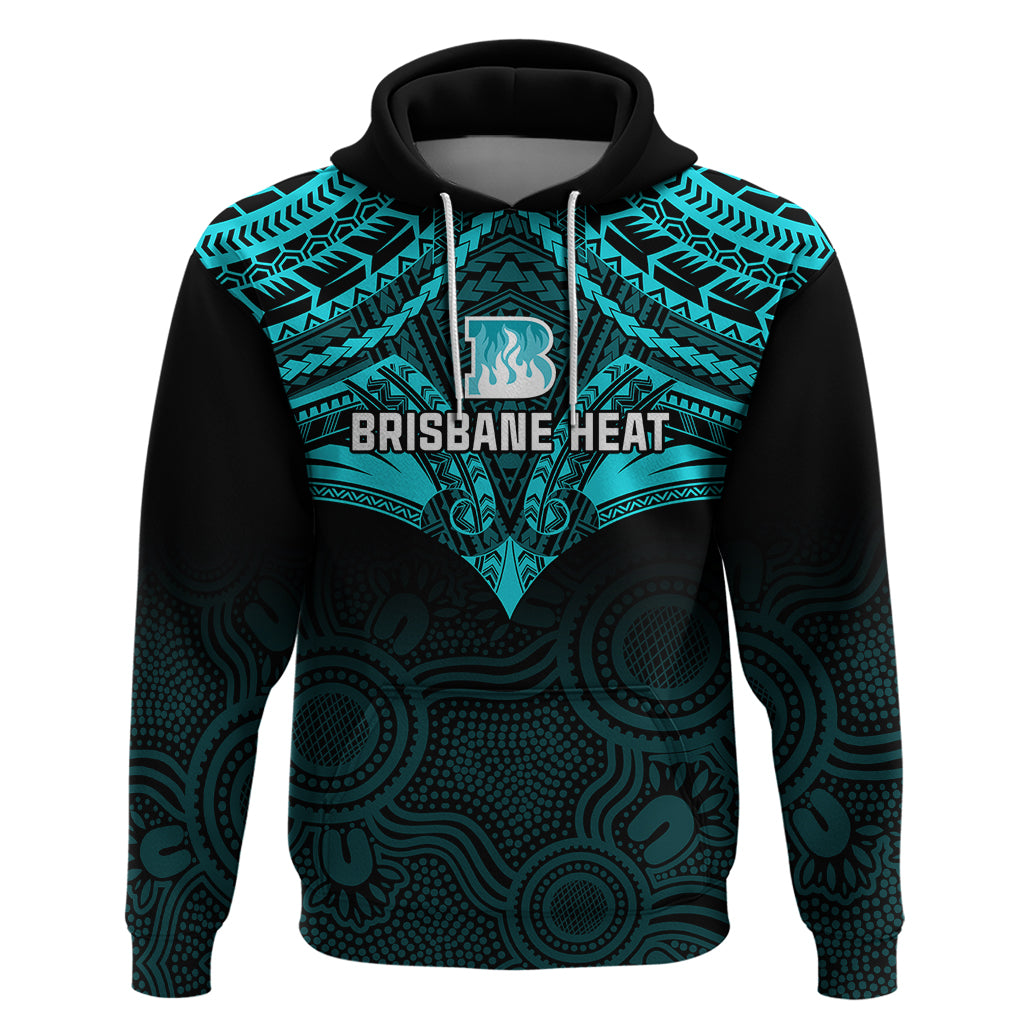 Custom Brisbane Heat Cricket Hoodie 2023 Unique Indigenous Art Mix Polynesian Pattern - Vibe Hoodie Shop