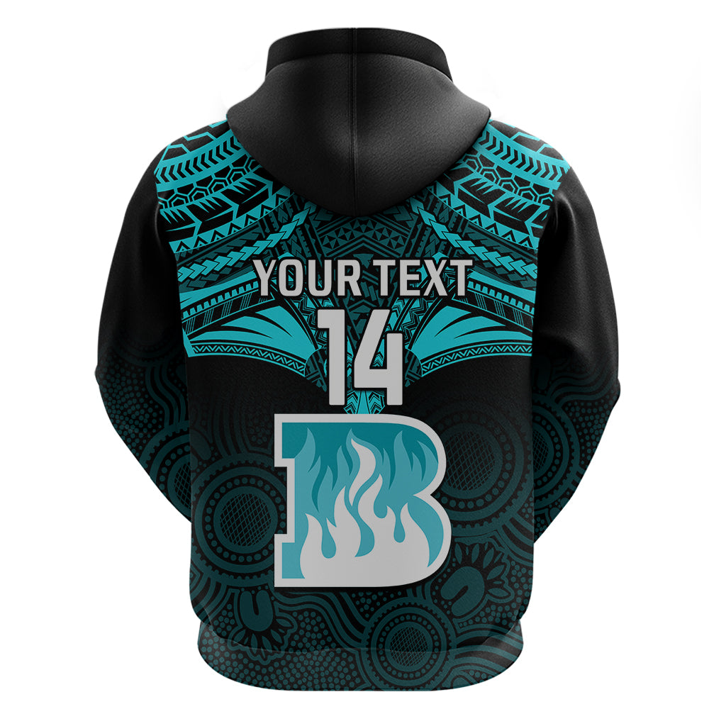 Custom Brisbane Heat Cricket Hoodie 2023 Unique Indigenous Art Mix Polynesian Pattern - Vibe Hoodie Shop