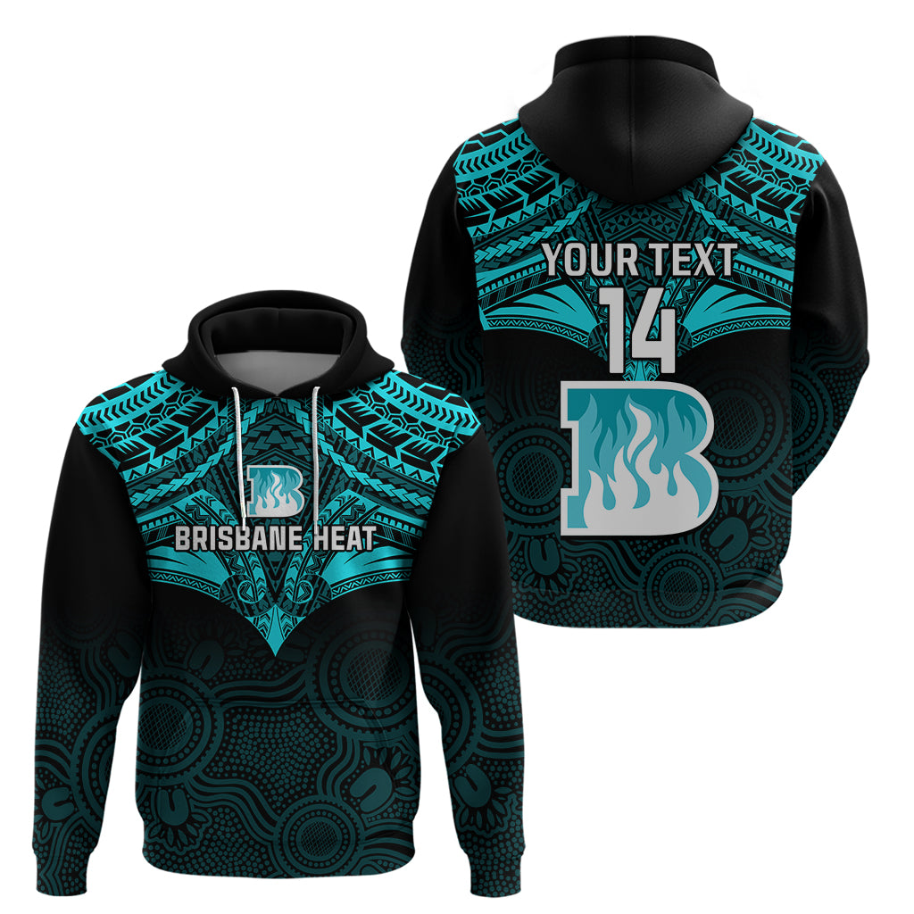 Custom Brisbane Heat Cricket Hoodie 2023 Unique Indigenous Art Mix Polynesian Pattern - Vibe Hoodie Shop