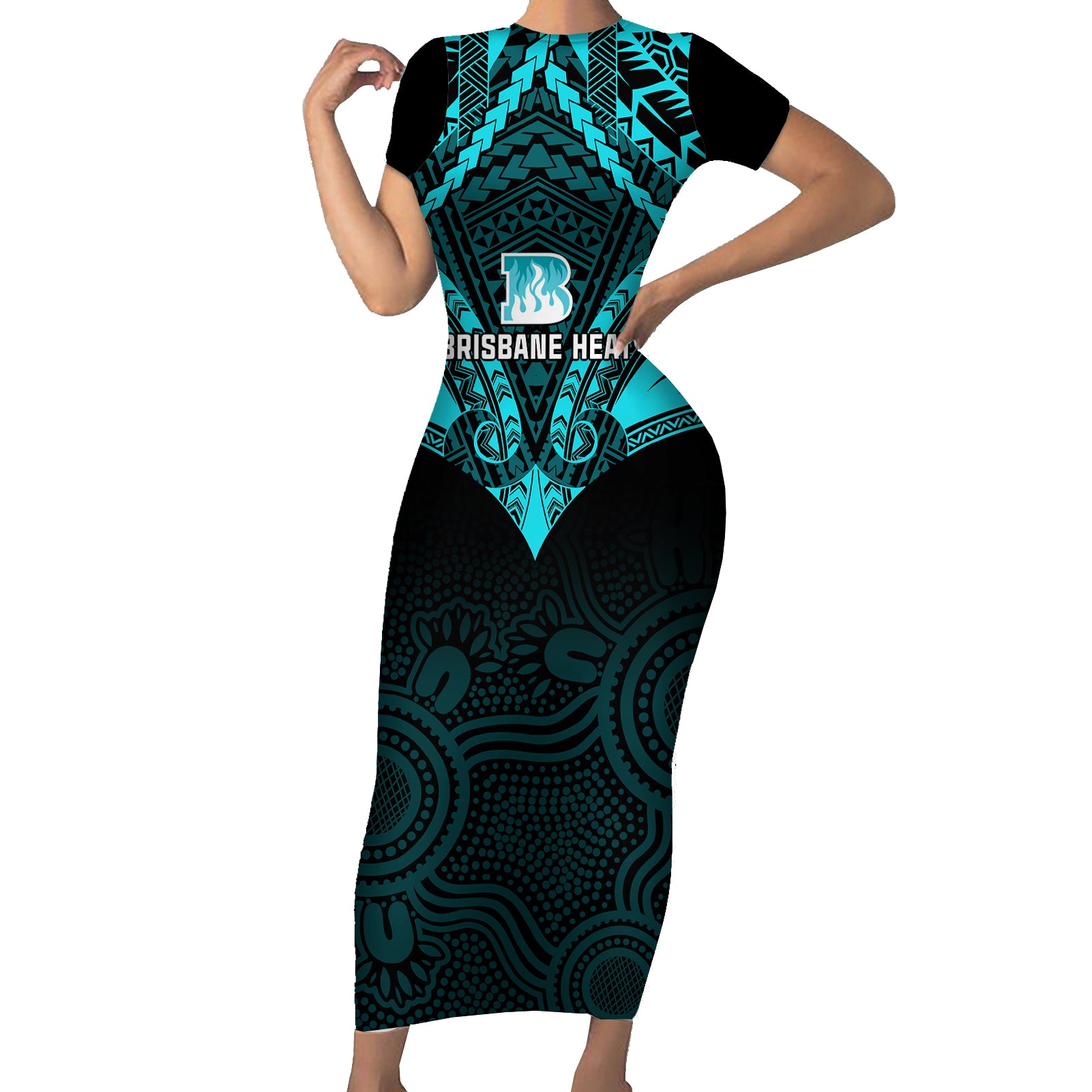 custom-brisbane-heat-cricket-short-sleeve-bodycon-dress-2023-unique-indigenous-art-mix-polynesian-pattern