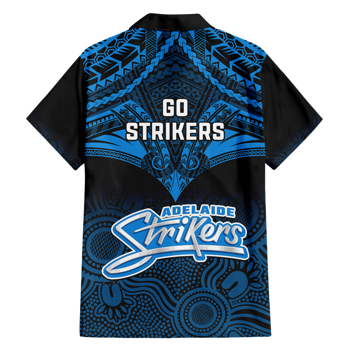 Adelaide Strikers Cricket Family Matching Off Shoulder Short Dress and Hawaiian Shirt 2023 Unique Indigenous Art Mix Polynesian Pattern LT14