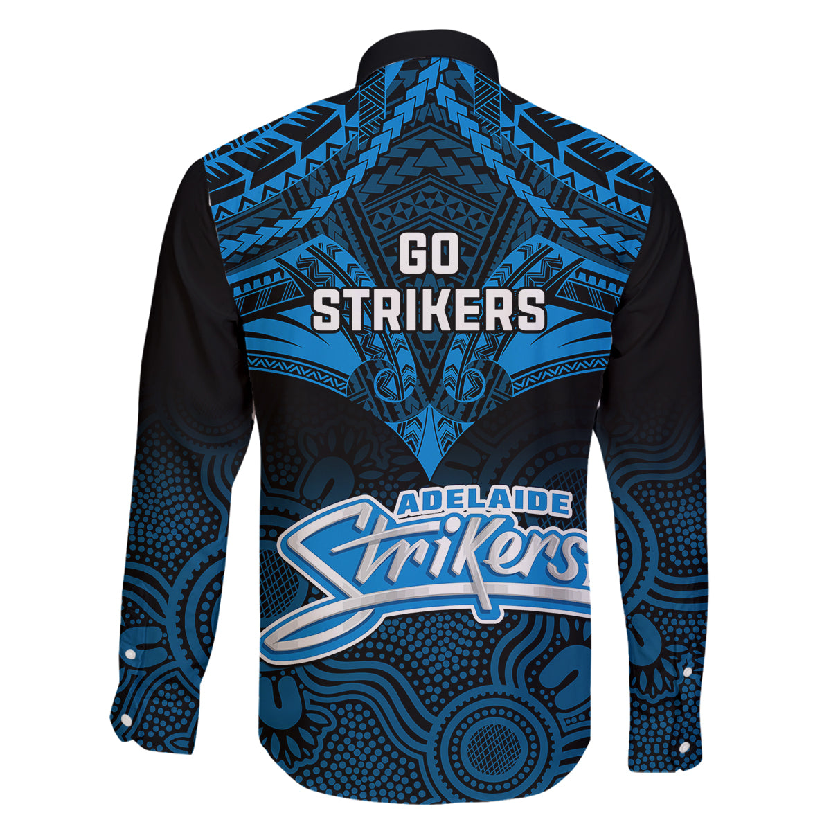 Adelaide Strikers Cricket Family Matching Off Shoulder Short Dress and Hawaiian Shirt 2023 Unique Indigenous Art Mix Polynesian Pattern LT14