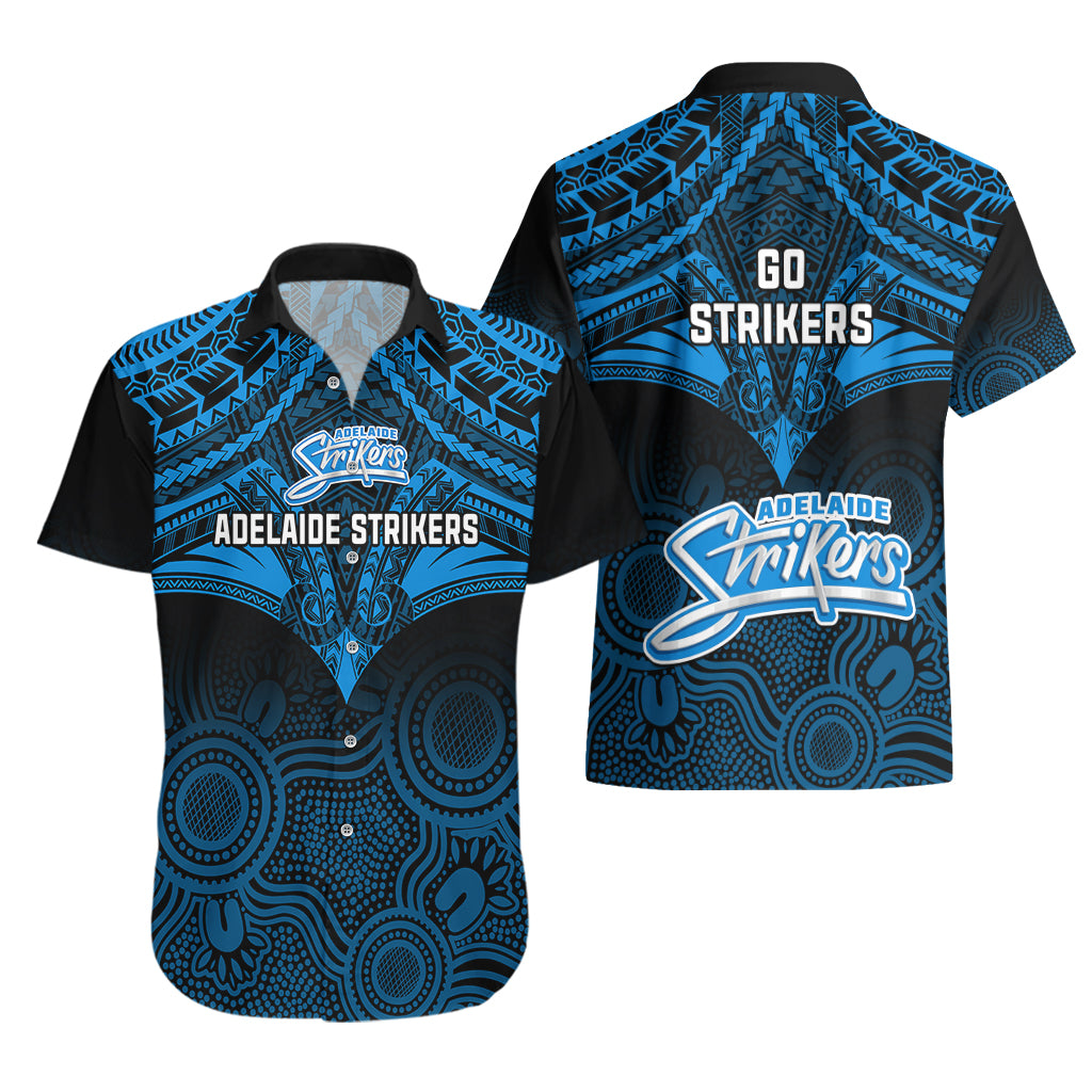 Adelaide Strikers Cricket Hawaiian Shirt 2023 Unique Indigenous Art Mix Polynesian Pattern - Vibe Hoodie Shop