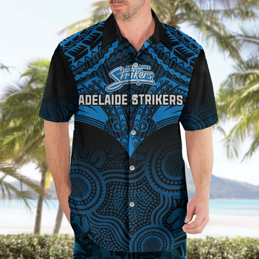 Adelaide Strikers Cricket Hawaiian Shirt 2023 Unique Indigenous Art Mix Polynesian Pattern - Vibe Hoodie Shop