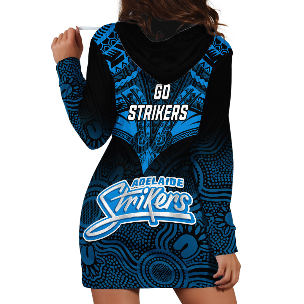 Adelaide Strikers Cricket Hoodie Dress 2023 Unique Indigenous Art Mix Polynesian Pattern - Vibe Hoodie Shop