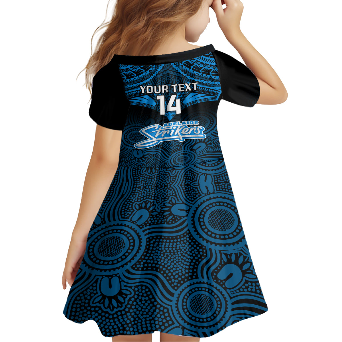 custom-adelaide-strikers-cricket-family-matching-long-sleeve-bodycon-dress-and-hawaiian-shirt-2023-unique-indigenous-art-mix-polynesian-pattern