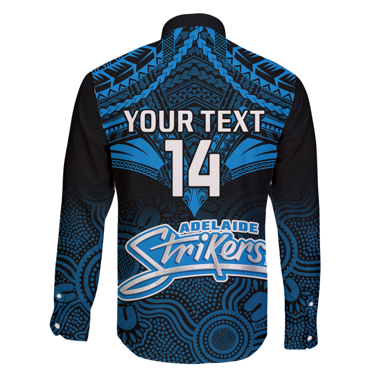 custom-adelaide-strikers-cricket-family-matching-long-sleeve-bodycon-dress-and-hawaiian-shirt-2023-unique-indigenous-art-mix-polynesian-pattern