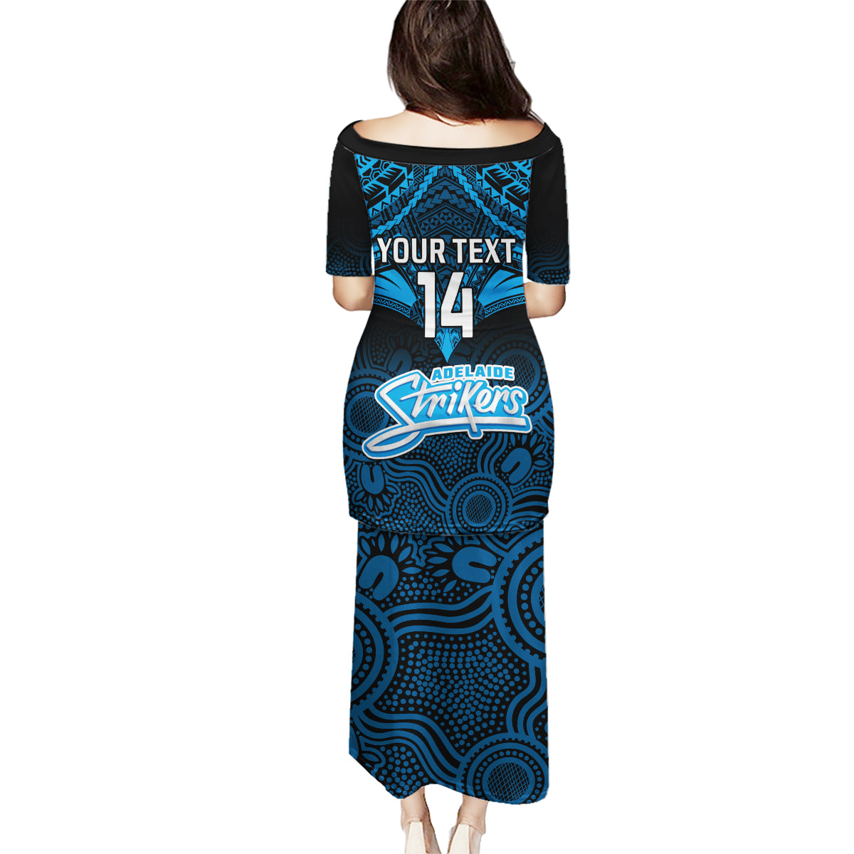 custom-adelaide-strikers-cricket-family-matching-puletasi-dress-and-hawaiian-shirt-2023-unique-indigenous-art-mix-polynesian-pattern