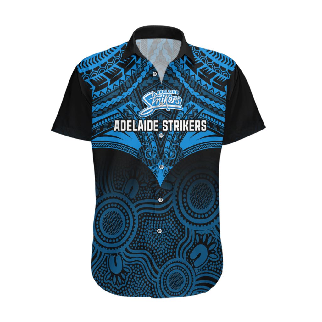 Custom Adelaide Strikers Cricket Hawaiian Shirt 2023 Unique Indigenous Art Mix Polynesian Pattern - Vibe Hoodie Shop