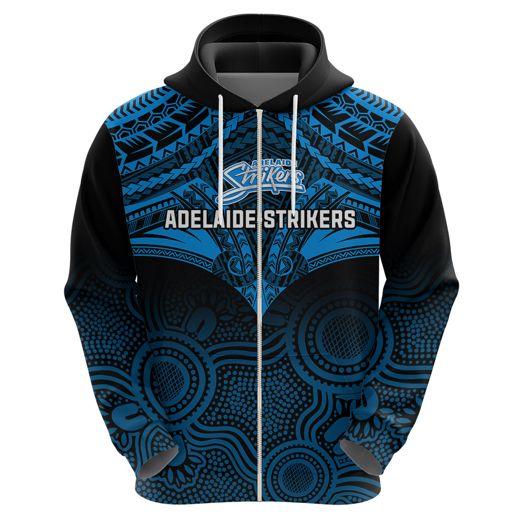 Custom Adelaide Strikers Cricket Hoodie 2023 Unique Indigenous Art Mix Polynesian Pattern - Vibe Hoodie Shop