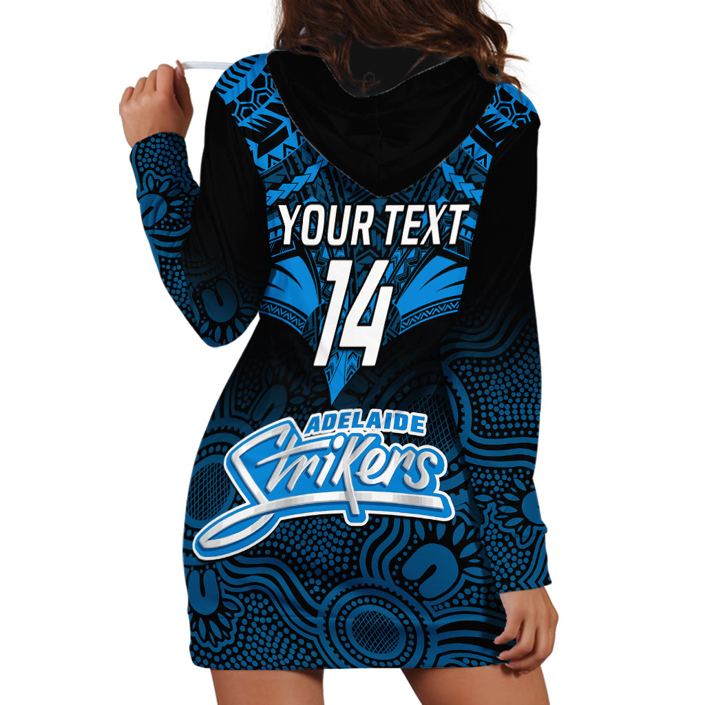 Custom Adelaide Strikers Cricket Hoodie Dress 2023 Unique Indigenous Art Mix Polynesian Pattern - Vibe Hoodie Shop