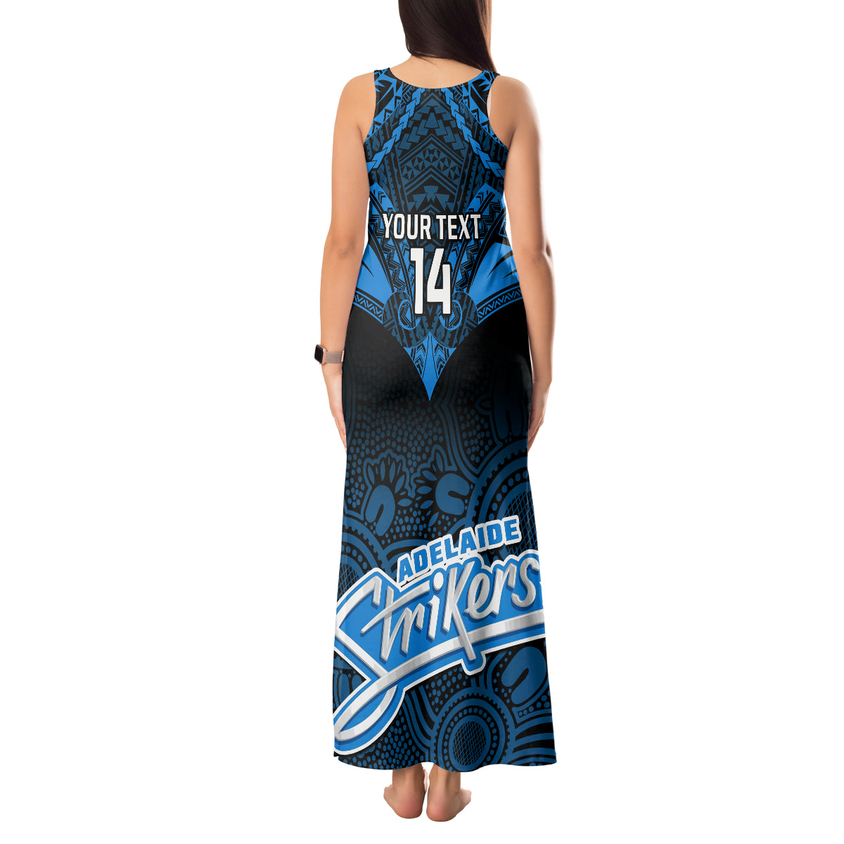 custom-adelaide-strikers-cricket-tank-maxi-dress-2023-unique-indigenous-art-mix-polynesian-pattern