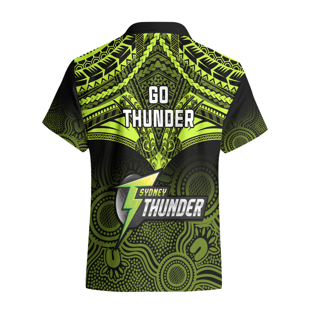 Sydney Thunder Cricket Hawaiian Shirt 2023 Unique Indigenous Art Mix Polynesian Pattern - Vibe Hoodie Shop