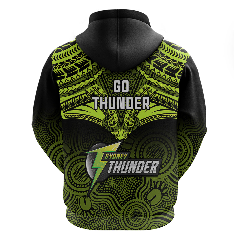 Sydney Thunder Cricket Hoodie 2023 Unique Indigenous Art Mix Polynesian Pattern - Vibe Hoodie Shop