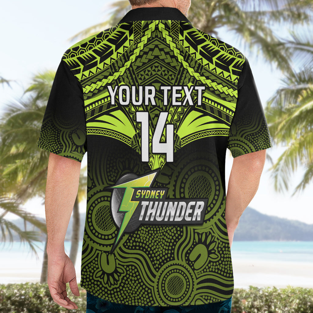 Custom Sydney Thunder Cricket Hawaiian Shirt 2023 Unique Indigenous Art Mix Polynesian Pattern - Vibe Hoodie Shop