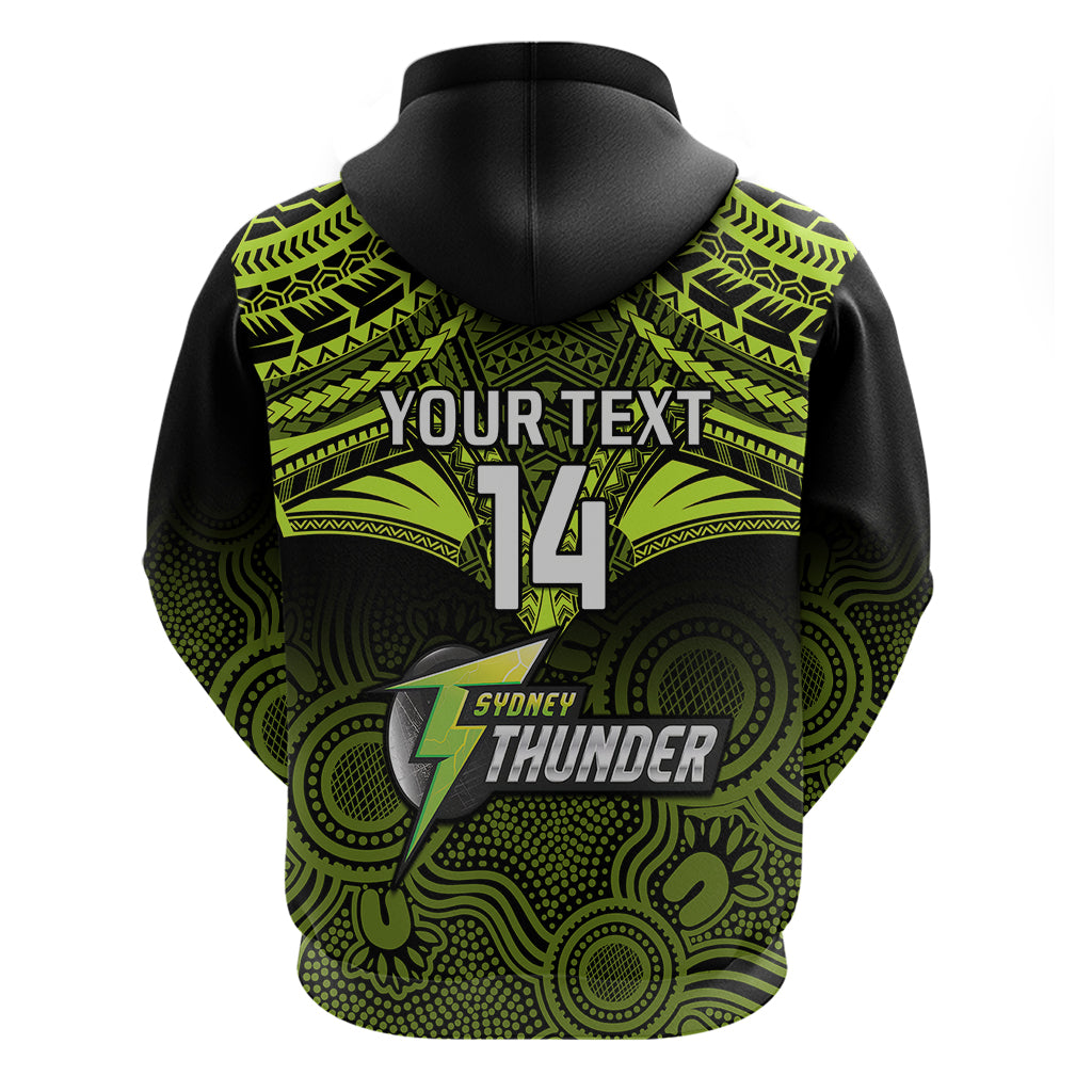 Custom Sydney Thunder Cricket Hoodie 2023 Unique Indigenous Art Mix Polynesian Pattern - Vibe Hoodie Shop