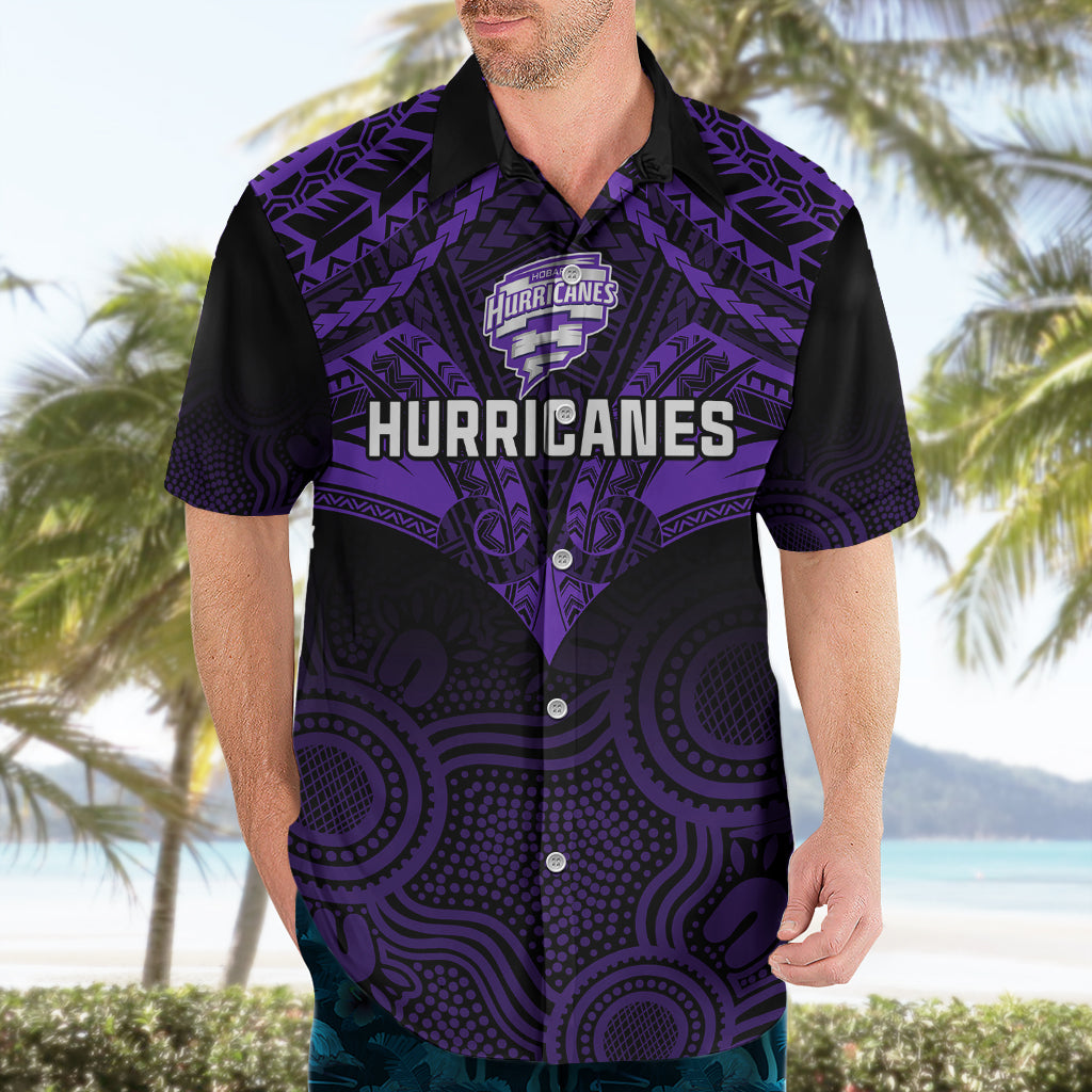 Hobart Hurricanes Cricket Hawaiian Shirt 2023 Unique Indigenous Art Mix Polynesian Pattern - Vibe Hoodie Shop