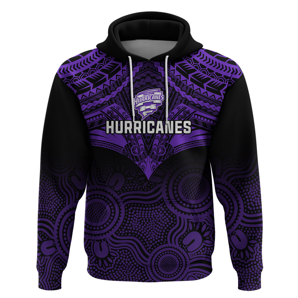 Hobart Hurricanes Cricket Hoodie 2023 Unique Indigenous Art Mix Polynesian Pattern - Vibe Hoodie Shop