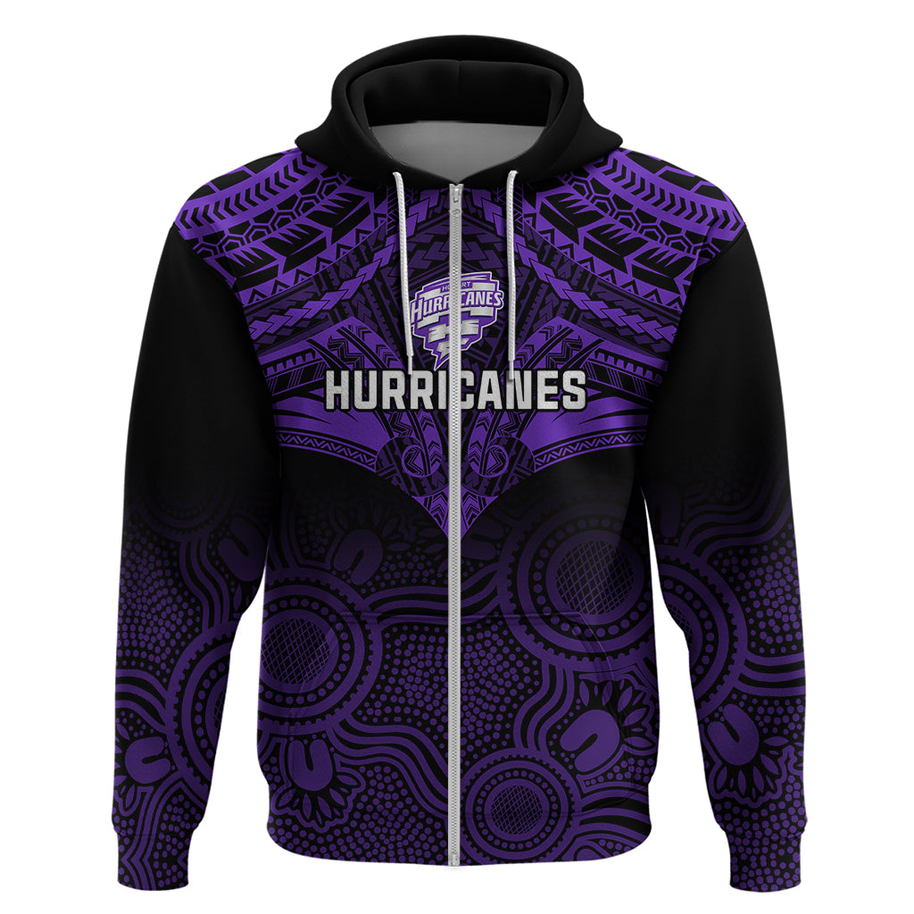 Hobart Hurricanes Cricket Hoodie 2023 Unique Indigenous Art Mix Polynesian Pattern - Vibe Hoodie Shop