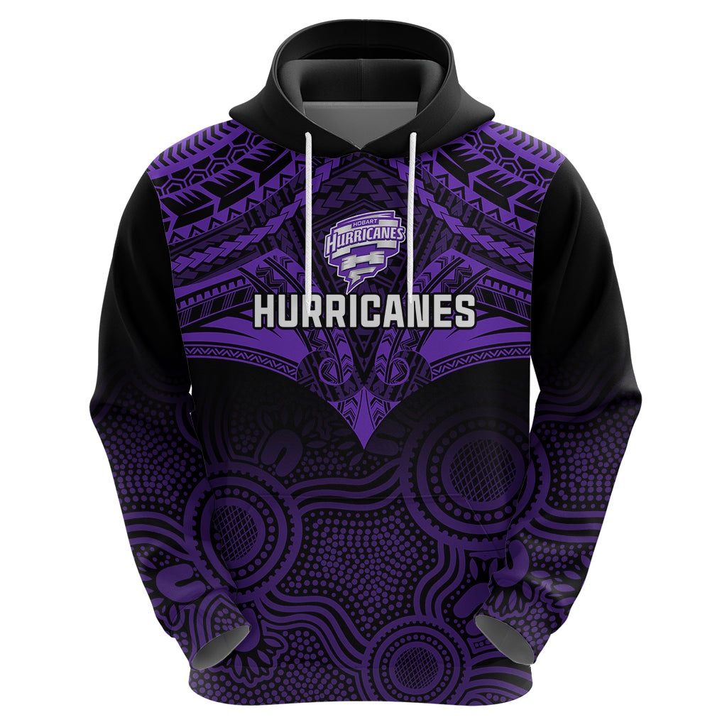 Hobart Hurricanes Cricket Hoodie 2023 Unique Indigenous Art Mix Polynesian Pattern - Vibe Hoodie Shop