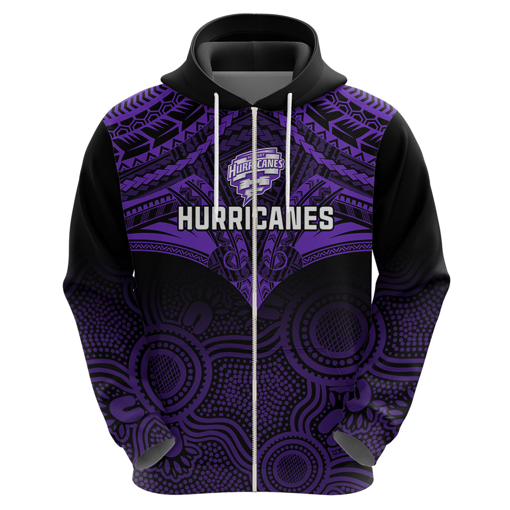 Hobart Hurricanes Cricket Hoodie 2023 Unique Indigenous Art Mix Polynesian Pattern - Vibe Hoodie Shop