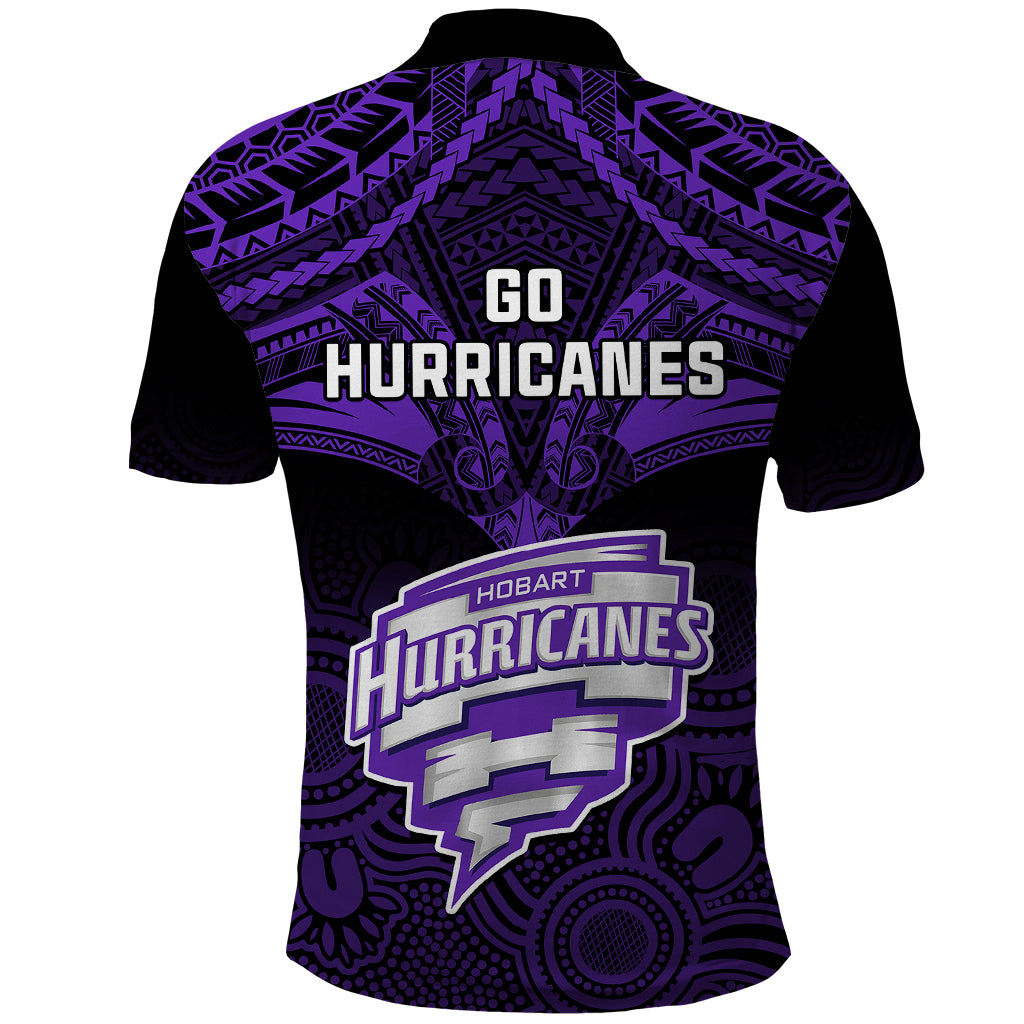 Hobart Hurricanes Cricket Polo Shirt 2023 Unique Indigenous Art Mix Polynesian Pattern - Vibe Hoodie Shop