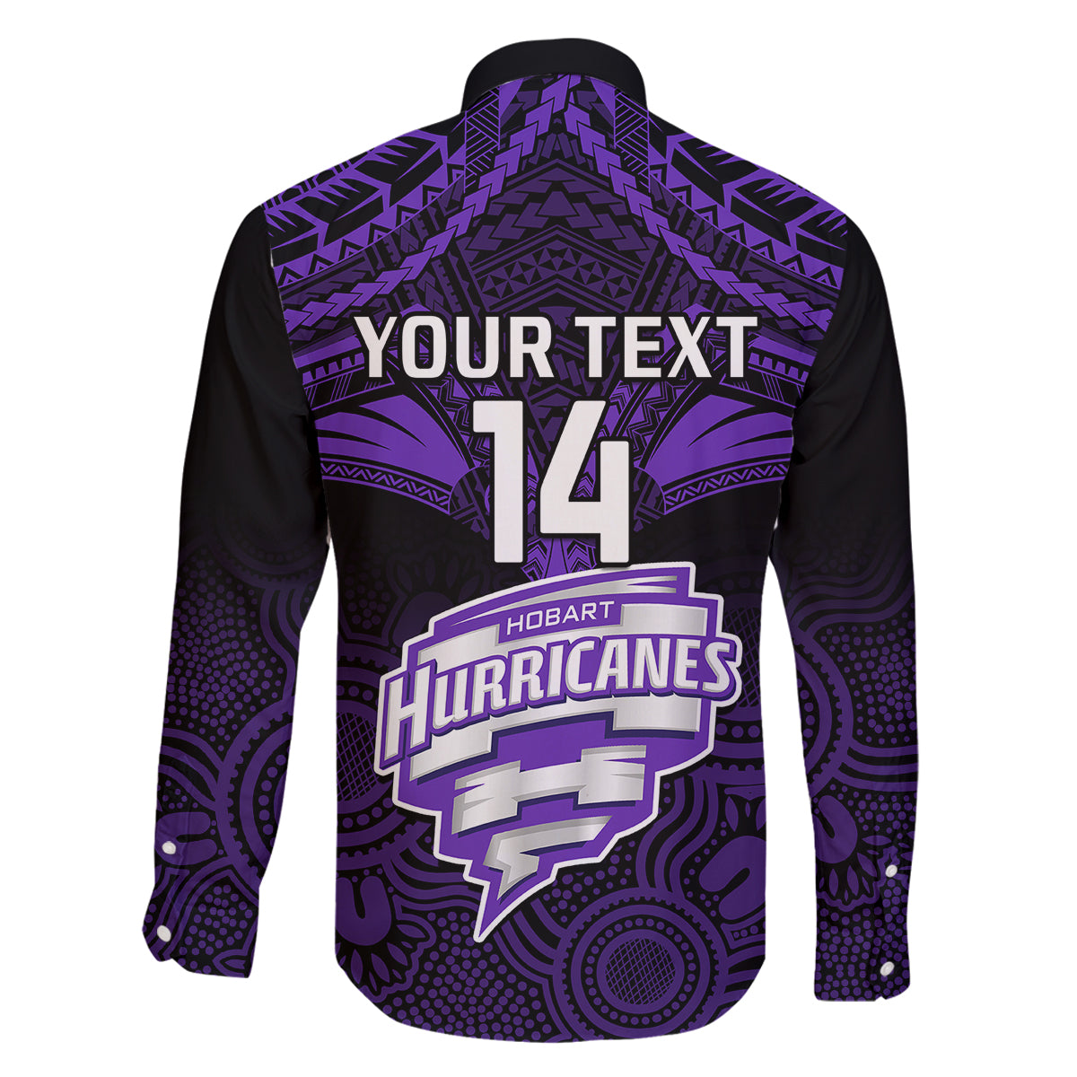 custom-hobart-hurricanes-cricket-family-matching-off-shoulder-maxi-dress-and-hawaiian-shirt-2023-unique-indigenous-art-mix-polynesian-pattern