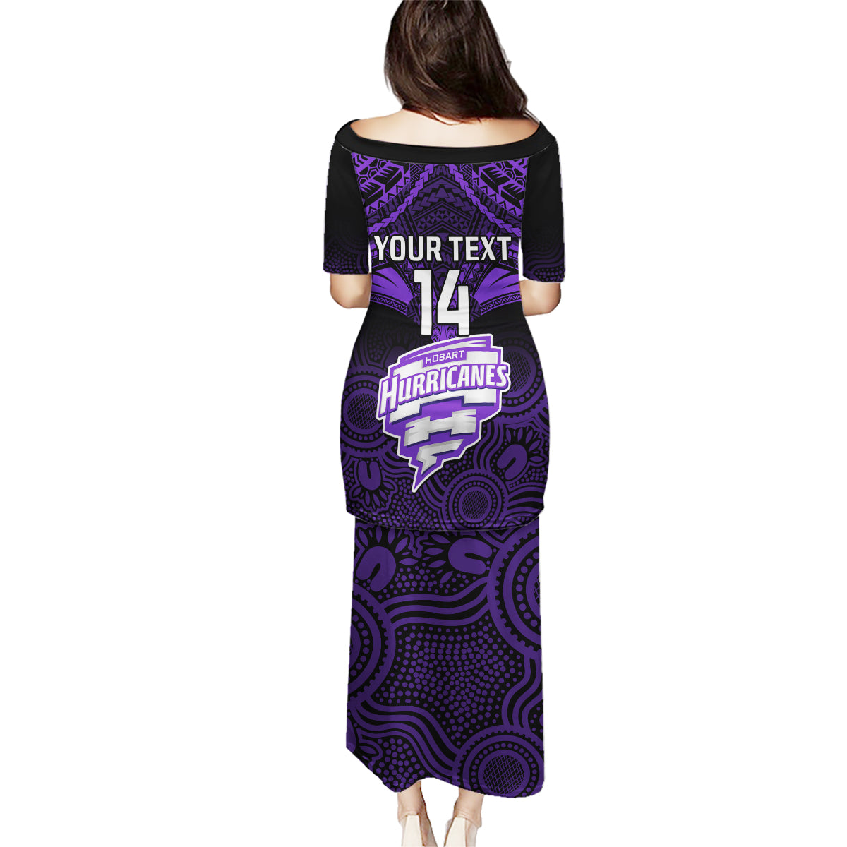 custom-hobart-hurricanes-cricket-family-matching-puletasi-dress-and-hawaiian-shirt-2023-unique-indigenous-art-mix-polynesian-pattern