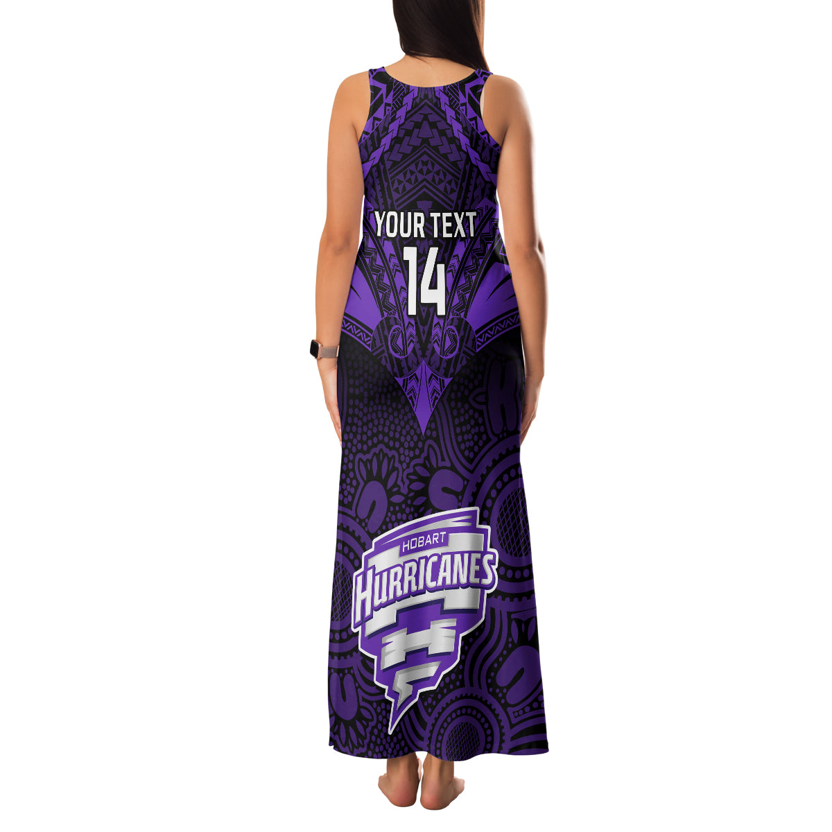 custom-hobart-hurricanes-cricket-family-matching-tank-maxi-dress-and-hawaiian-shirt-2023-unique-indigenous-art-mix-polynesian-pattern