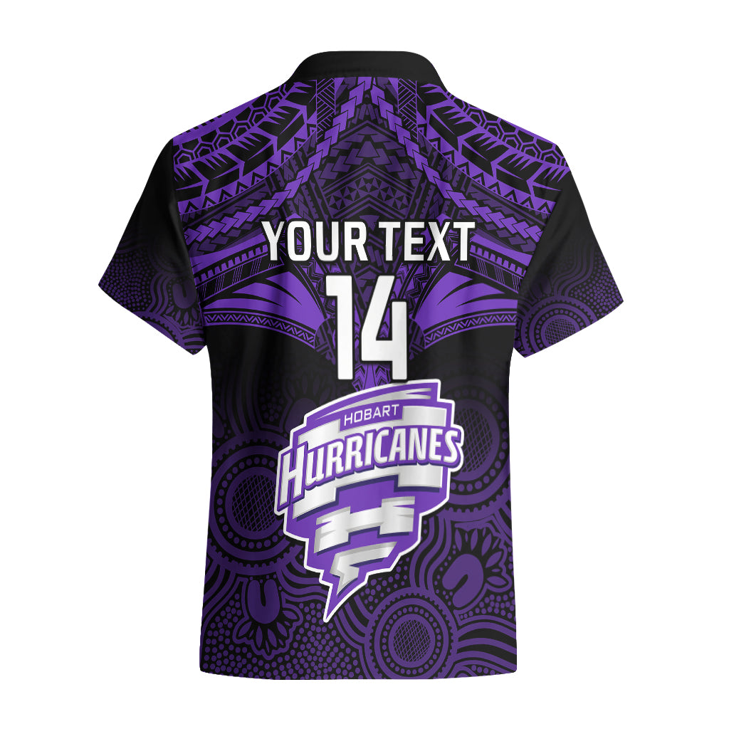 Custom Hobart Hurricanes Cricket Hawaiian Shirt 2023 Unique Indigenous Art Mix Polynesian Pattern - Vibe Hoodie Shop