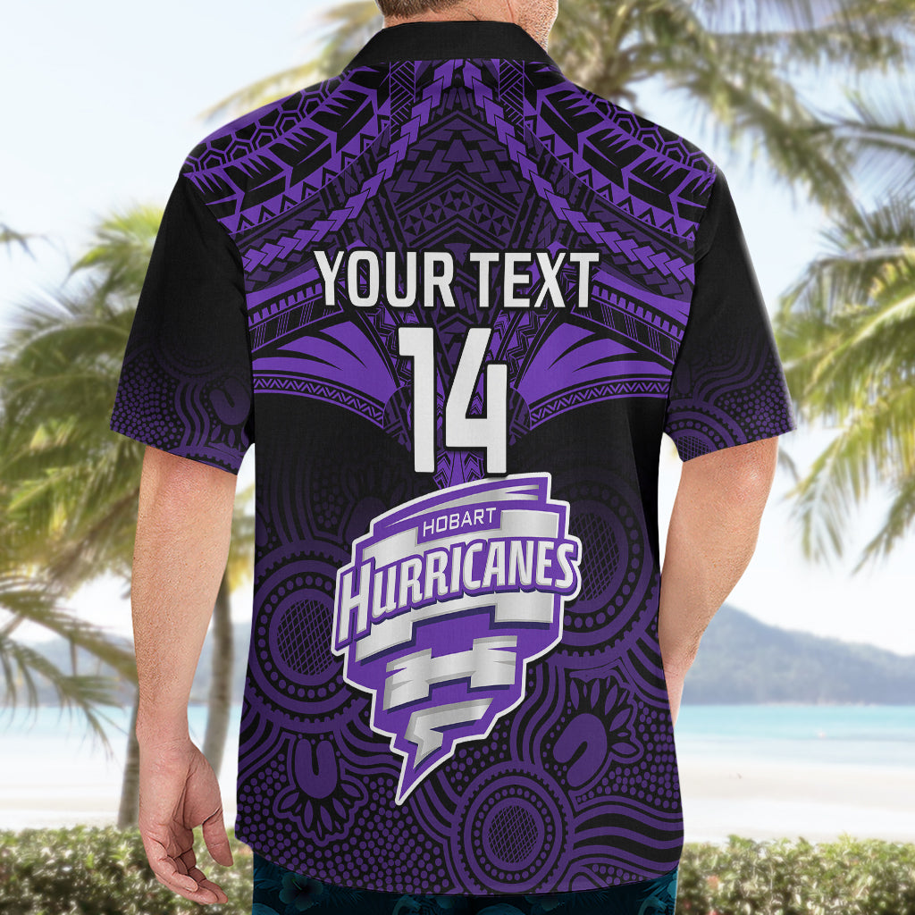 Custom Hobart Hurricanes Cricket Hawaiian Shirt 2023 Unique Indigenous Art Mix Polynesian Pattern - Vibe Hoodie Shop