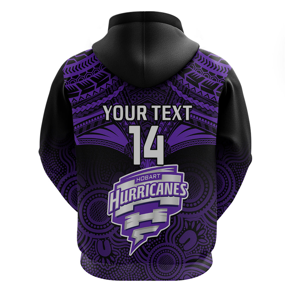 Custom Hobart Hurricanes Cricket Hoodie 2023 Unique Indigenous Art Mix Polynesian Pattern - Vibe Hoodie Shop