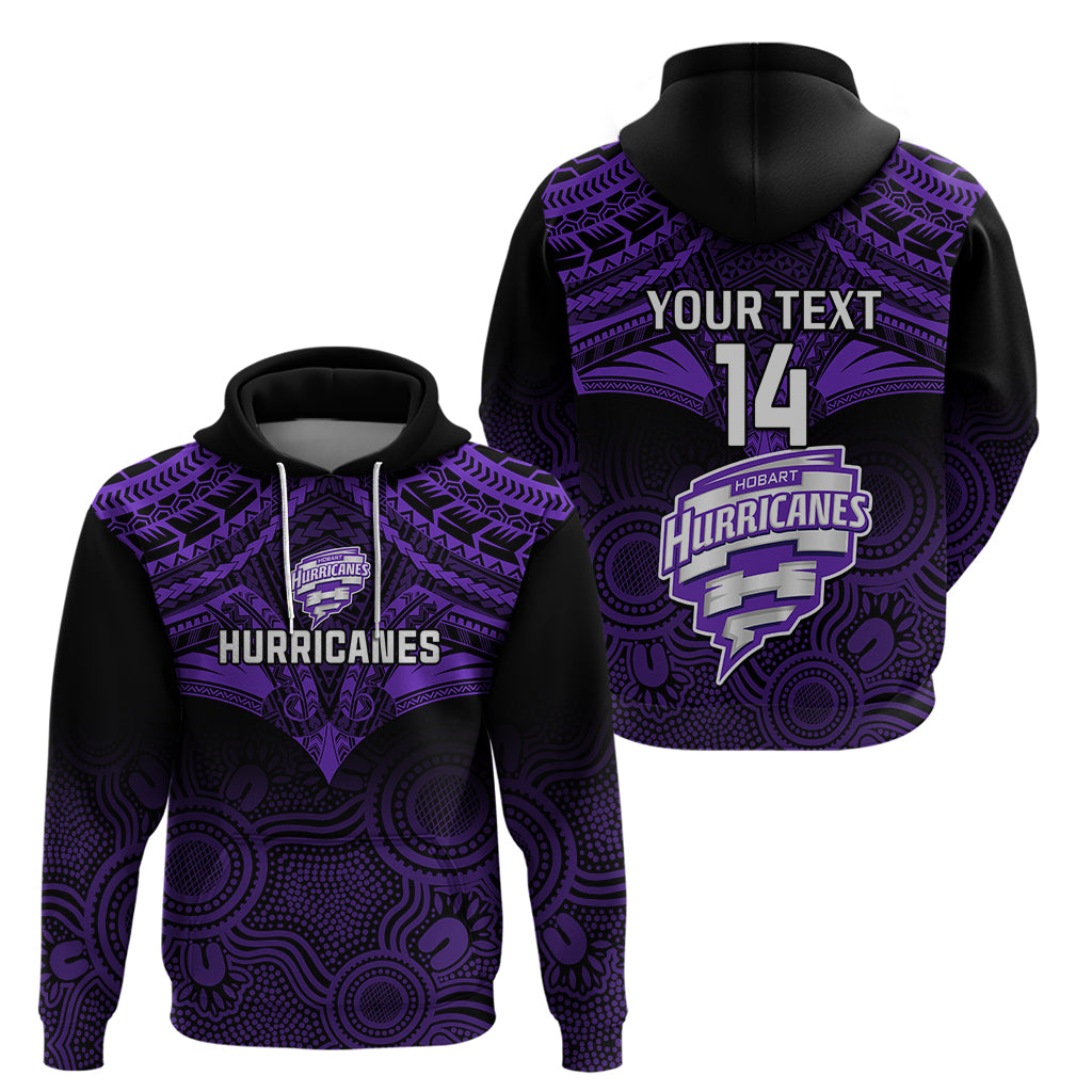 Custom Hobart Hurricanes Cricket Hoodie 2023 Unique Indigenous Art Mix Polynesian Pattern - Vibe Hoodie Shop