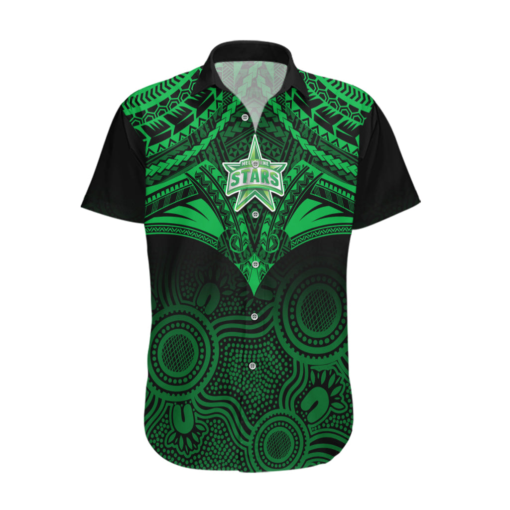 Melbourne Stars Cricket Hawaiian Shirt 2023 Unique Indigenous Art Mix Polynesian Pattern - Vibe Hoodie Shop