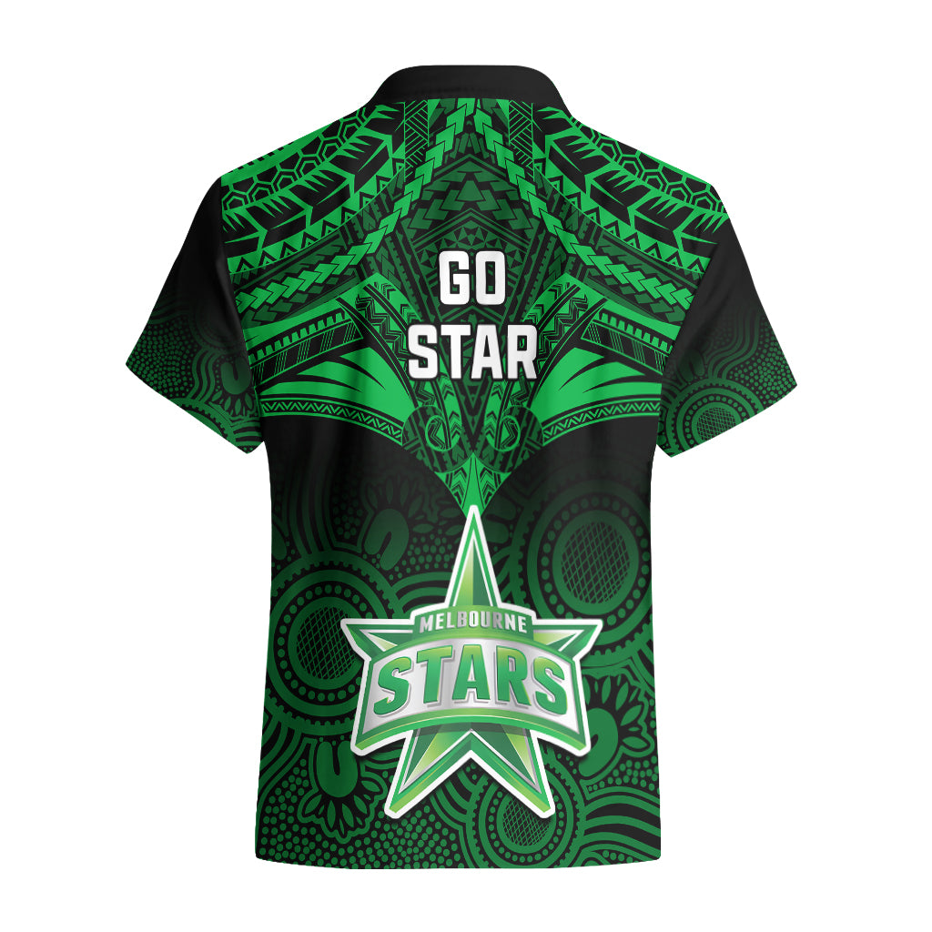 Melbourne Stars Cricket Hawaiian Shirt 2023 Unique Indigenous Art Mix Polynesian Pattern - Vibe Hoodie Shop